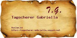 Tagscherer Gabriella névjegykártya